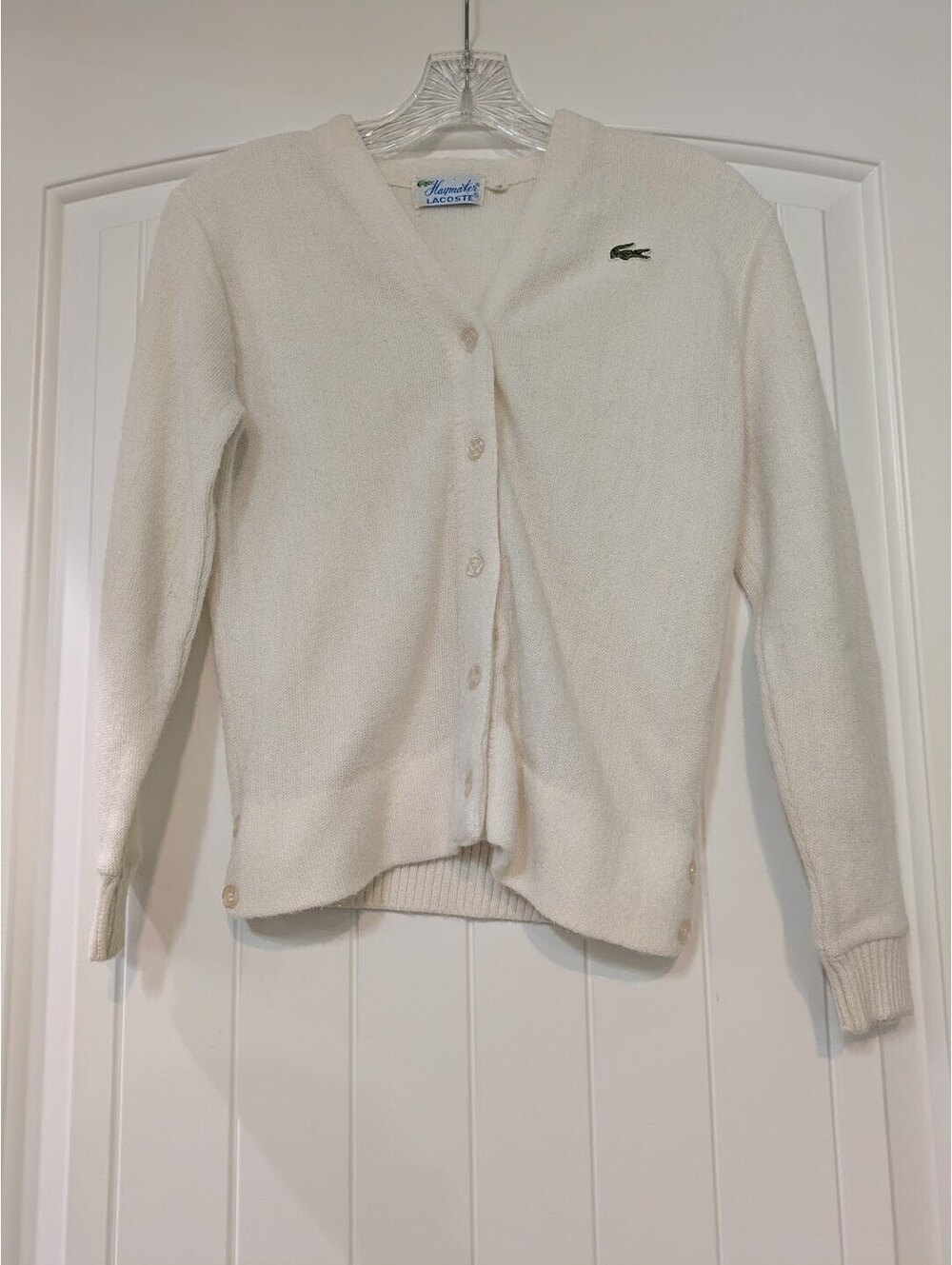 Lacoste Haymaker Rare Vintage White Sweater Size 36 – Soft Vanilla Knit